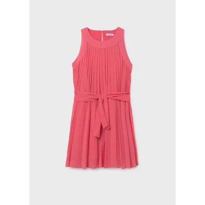 CORAL PLEATED DRESS & BELT / 6908-010