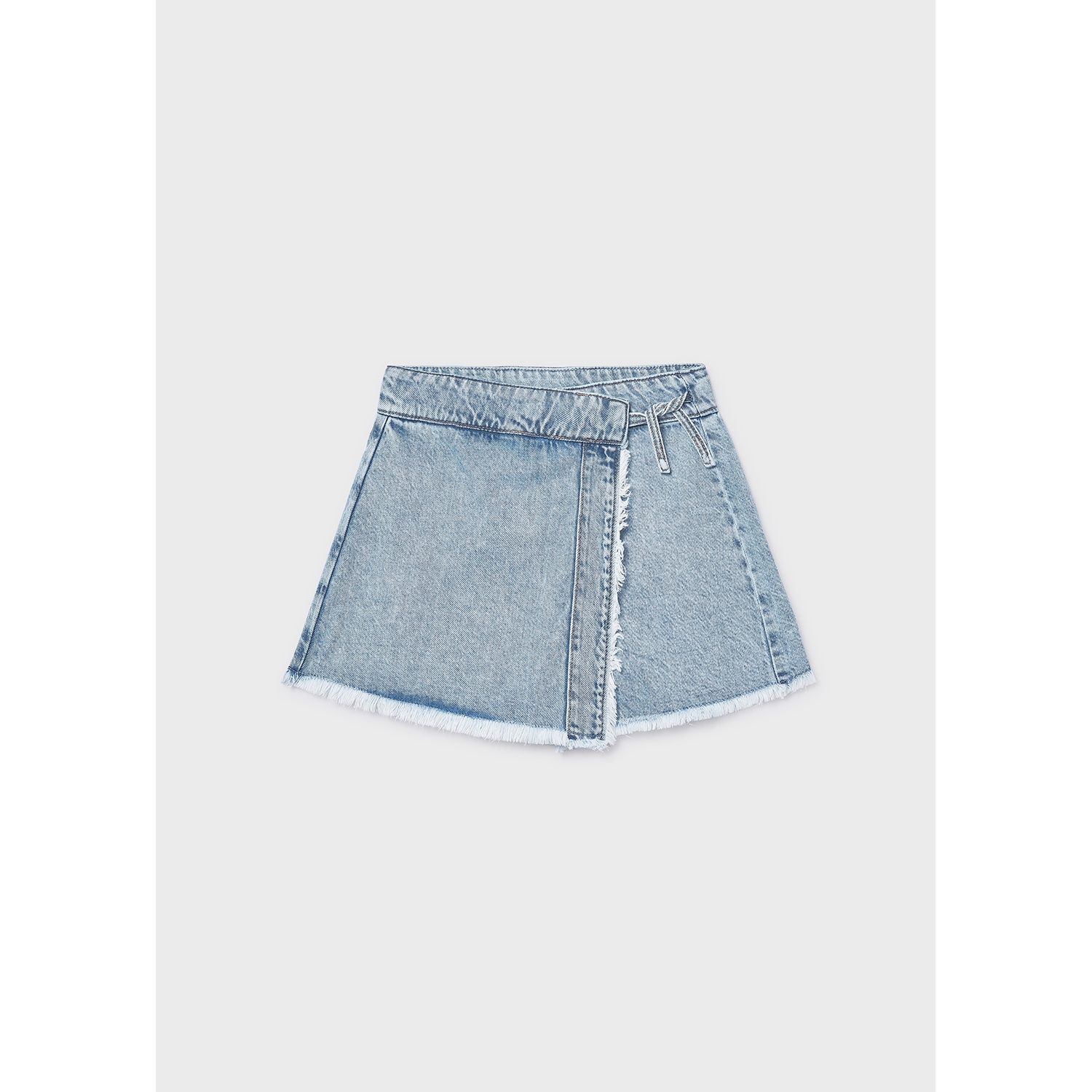 LIGHT DENIN CULOTTES FRINGE TRIM / 6903-038