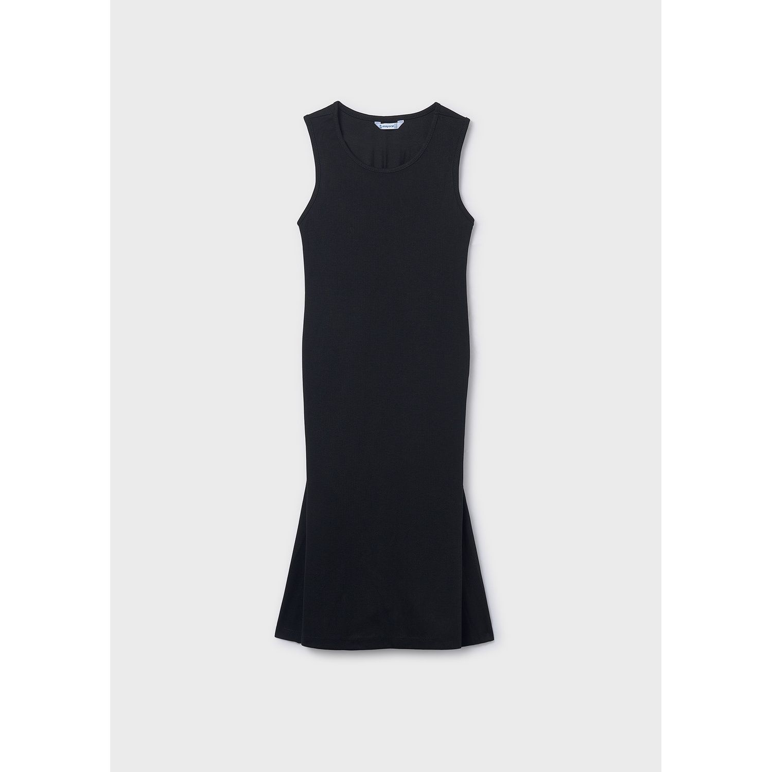 BLACK MIDI DRESS CUTOUT BACK / 6914-078