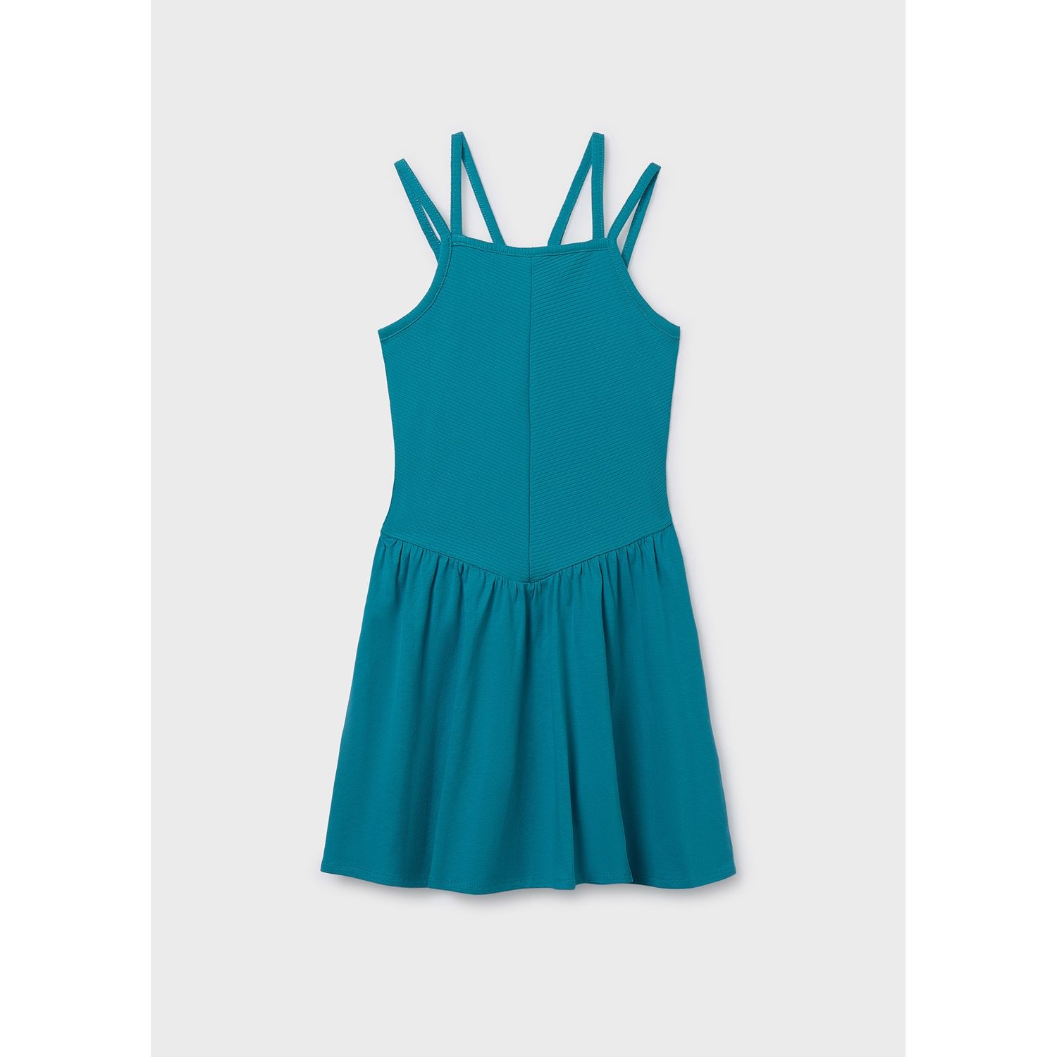 AQUAMARINE KNIT SUNDRESS FLARE / 6916-082