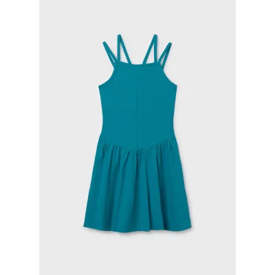 AQUAMARINE KNIT SUNDRESS FLARE / 6916-082