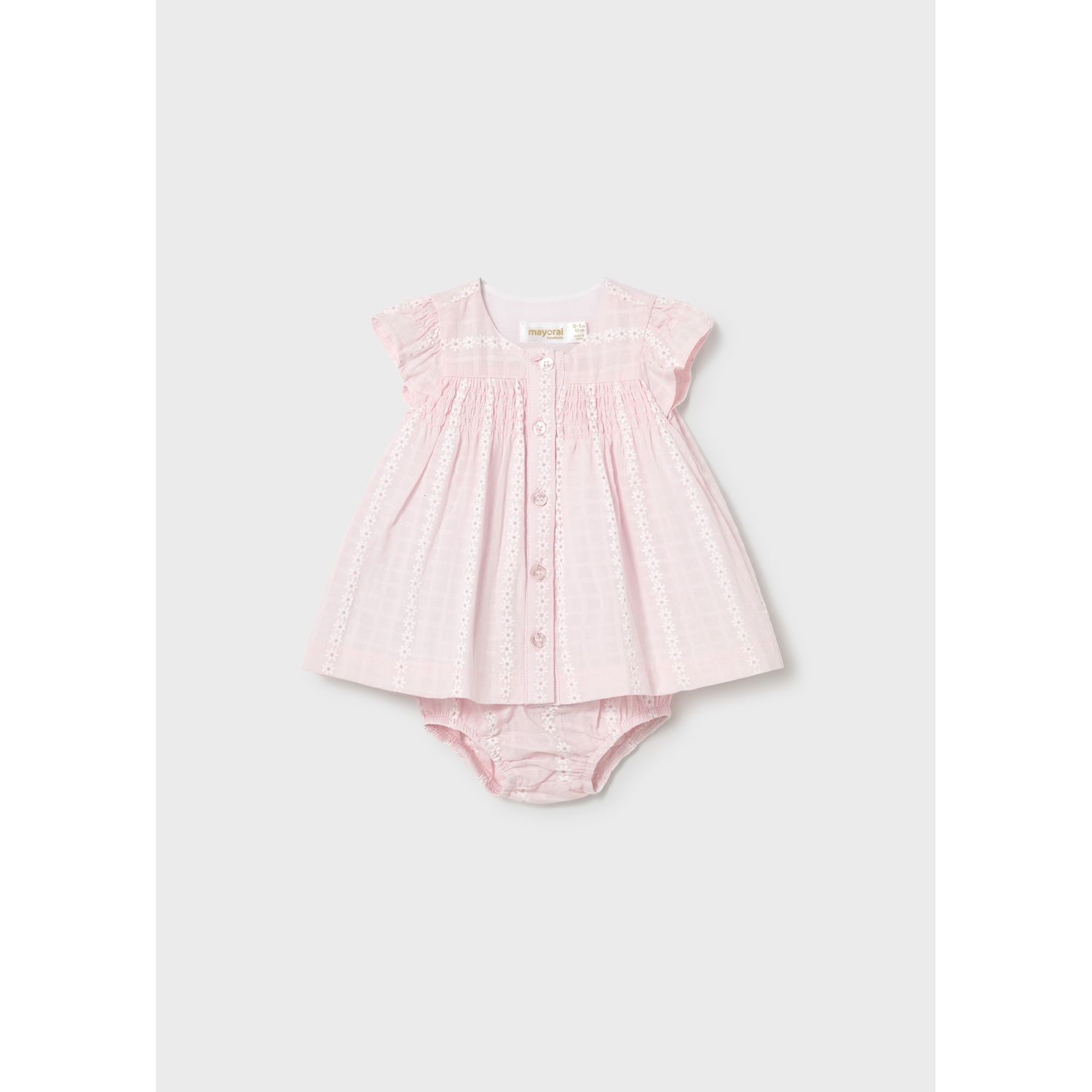 2PC ROSE DRESS & PANTIES WHT DAISY PRINT / 1805-042