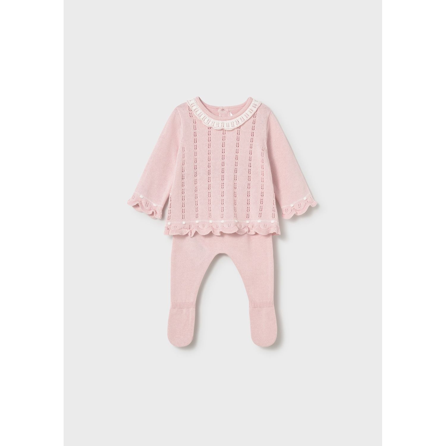 LIGHT PINK KNIT LEG WARMER SET 9-12M NO FEET / 1594-010