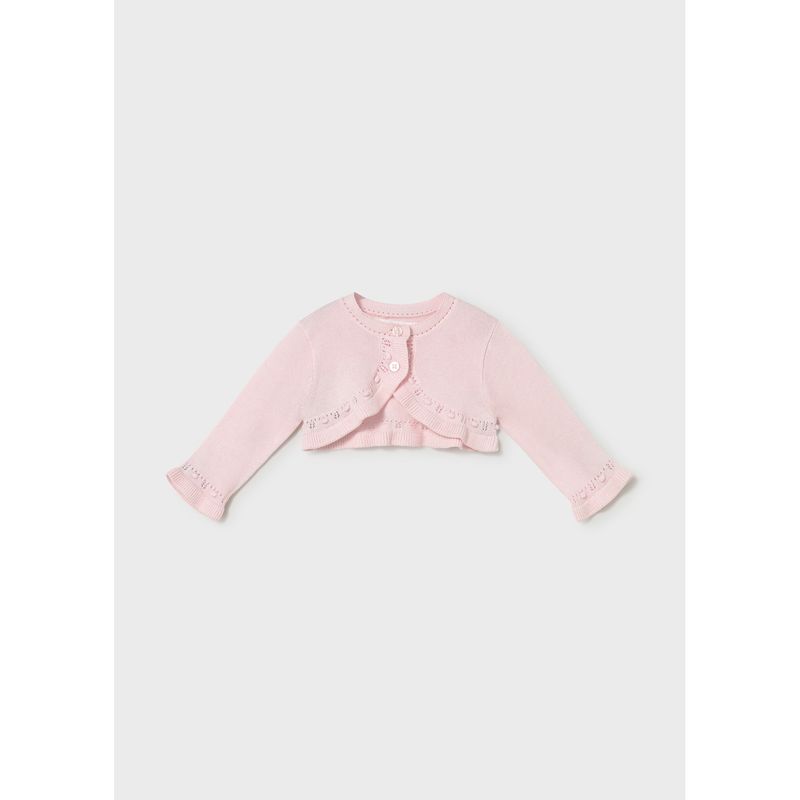 BABY ROSE KNIT BOLERO CARDIGAN / 318-034
