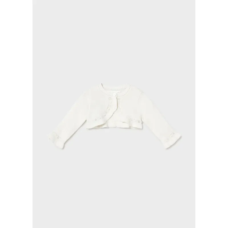 IVORY KNIT BOLERO CARDIGAN / 318-037