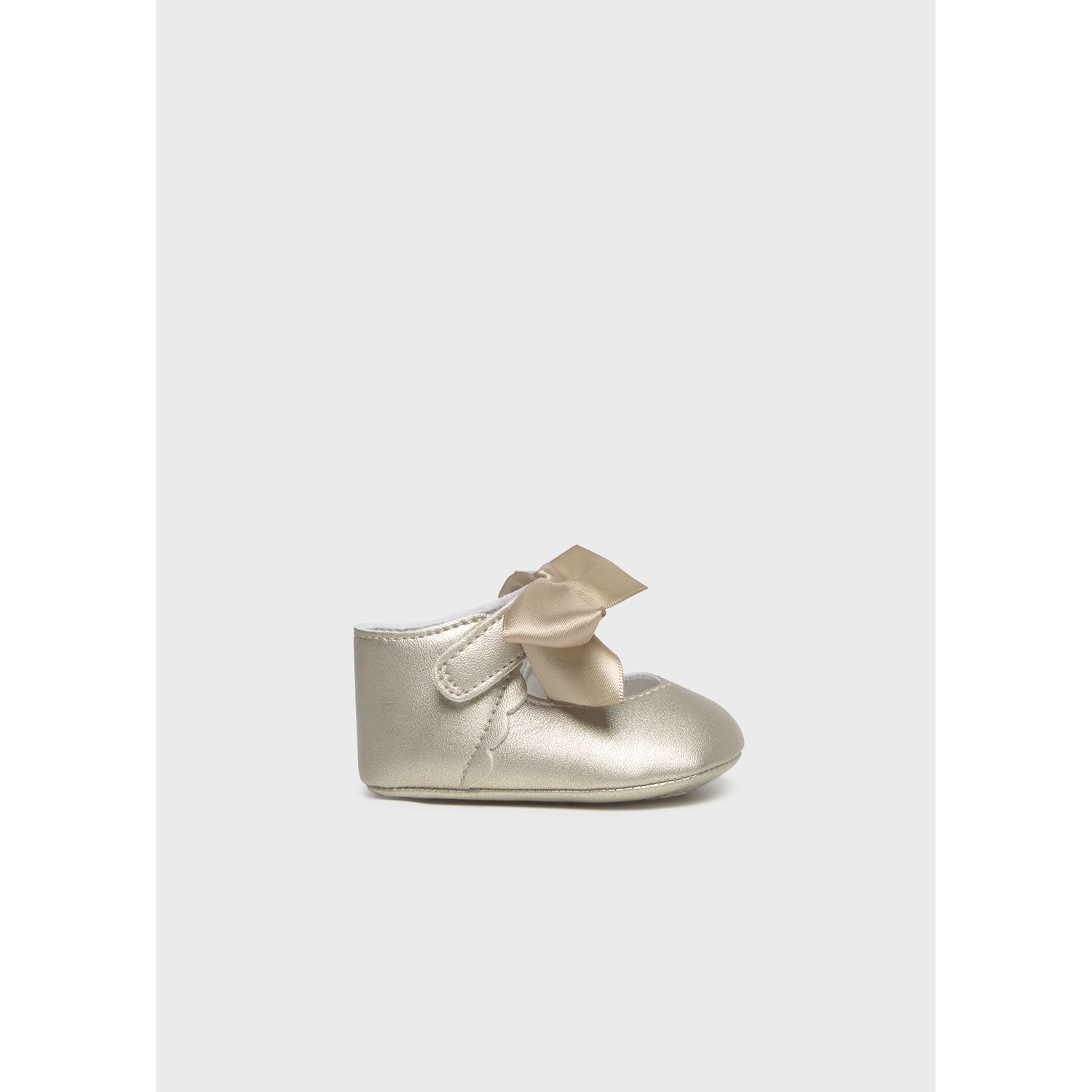 CHAMPAGNE MARY JANE SHOE SATIN RIBBON BOW TRIM / 9090-078