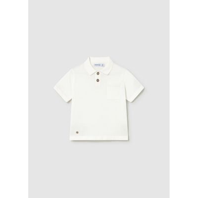 CREAM POLO TOP SHORT SLEEVE / 1109-040