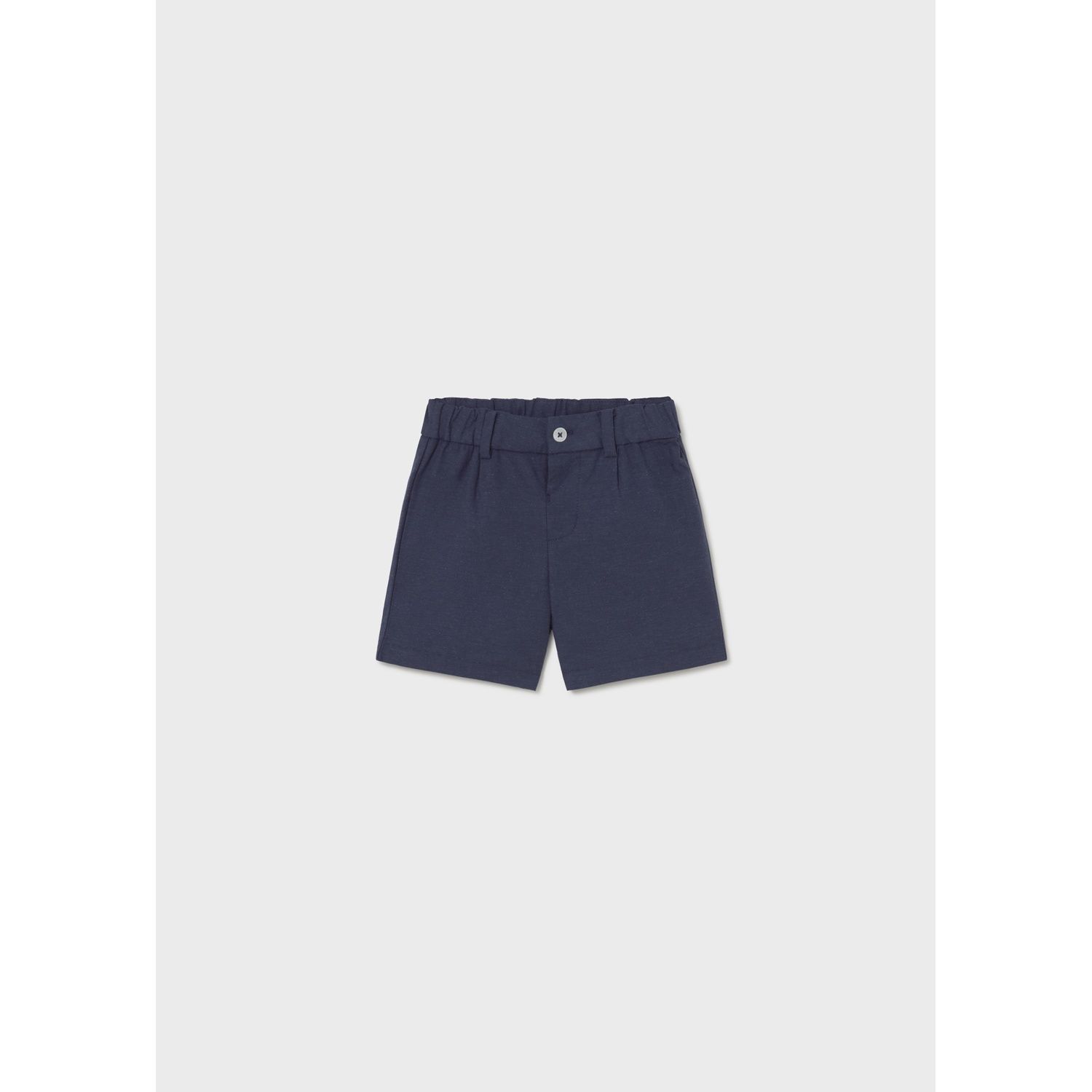 NAVY LINEN BERMUDA SHORT / 1215-052