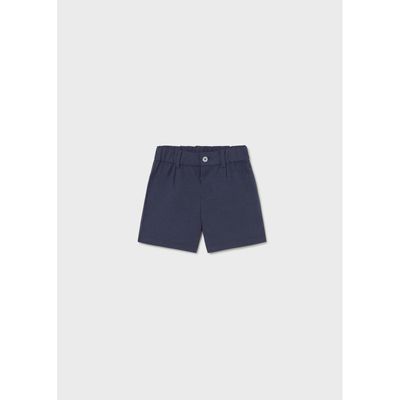 NAVY LINEN BERMUDA SHORT / 1215-052