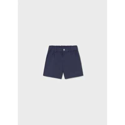 NAVY LINEN BERMUDA SHORT / 1215-052