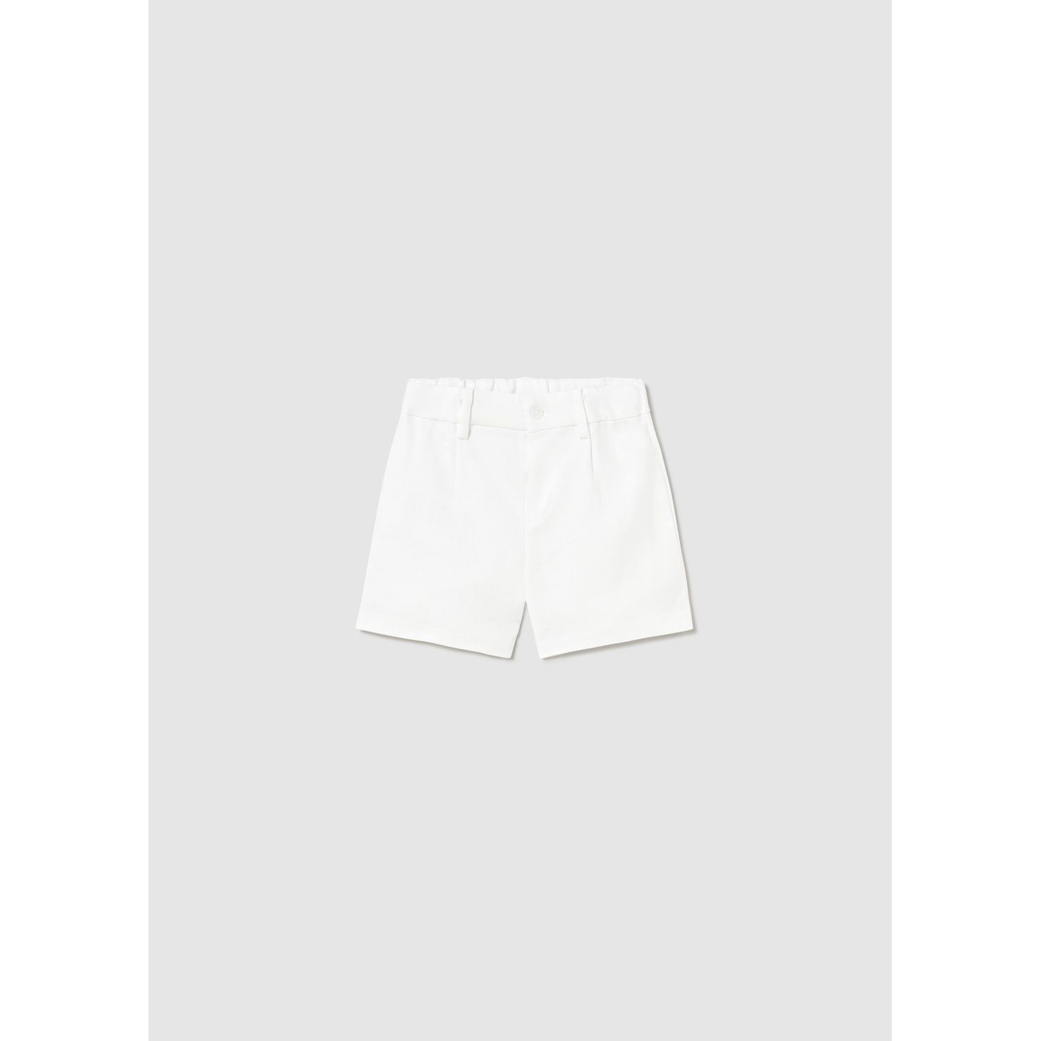WHITE LINEN BERMUDA SHORT / 1215-051