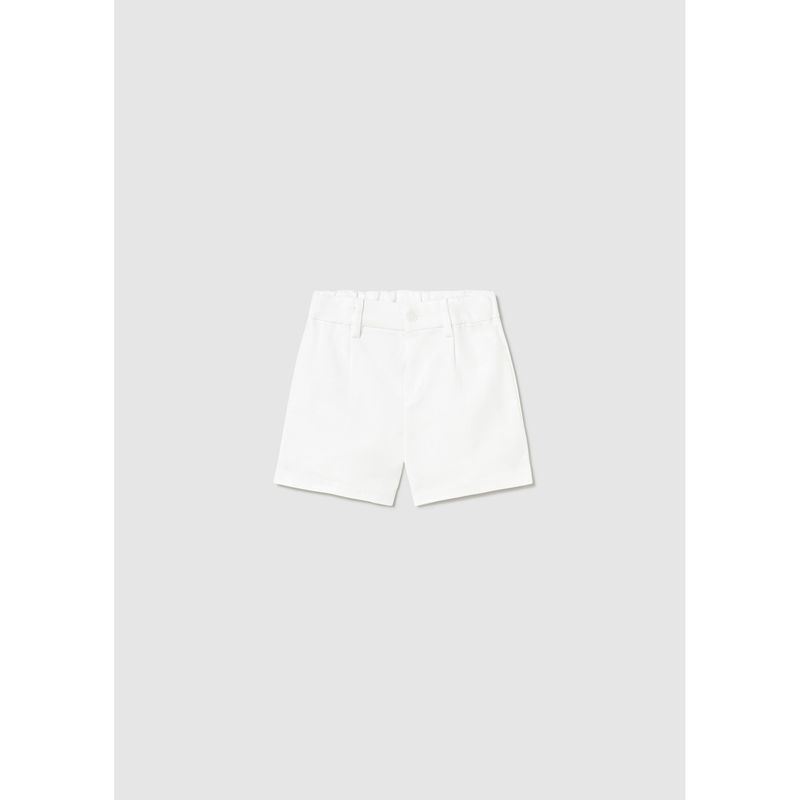 WHITE LINEN BERMUDA SHORT / 1215-051