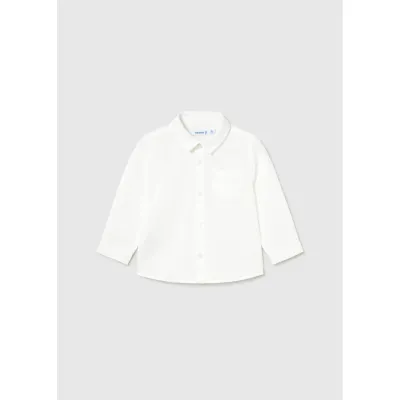 WHITE LINEN SHIRT LONG SLEEVE / 1118-044