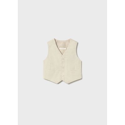 BEIGE VEST 3 BUTTON CLOSURE / 1312-016