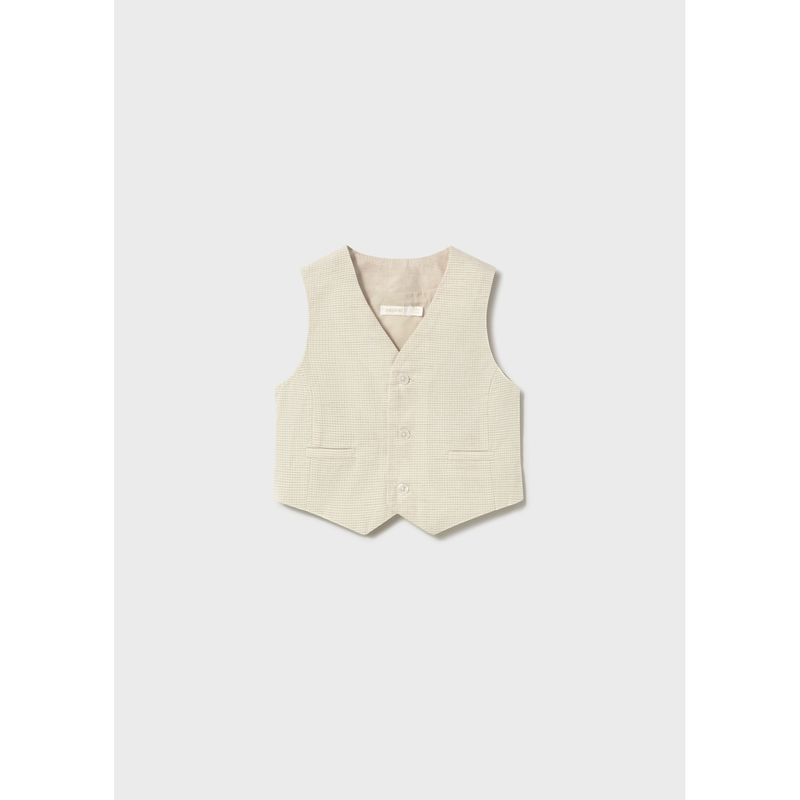 BEIGE VEST 3 BUTTON CLOSURE / 1312-016
