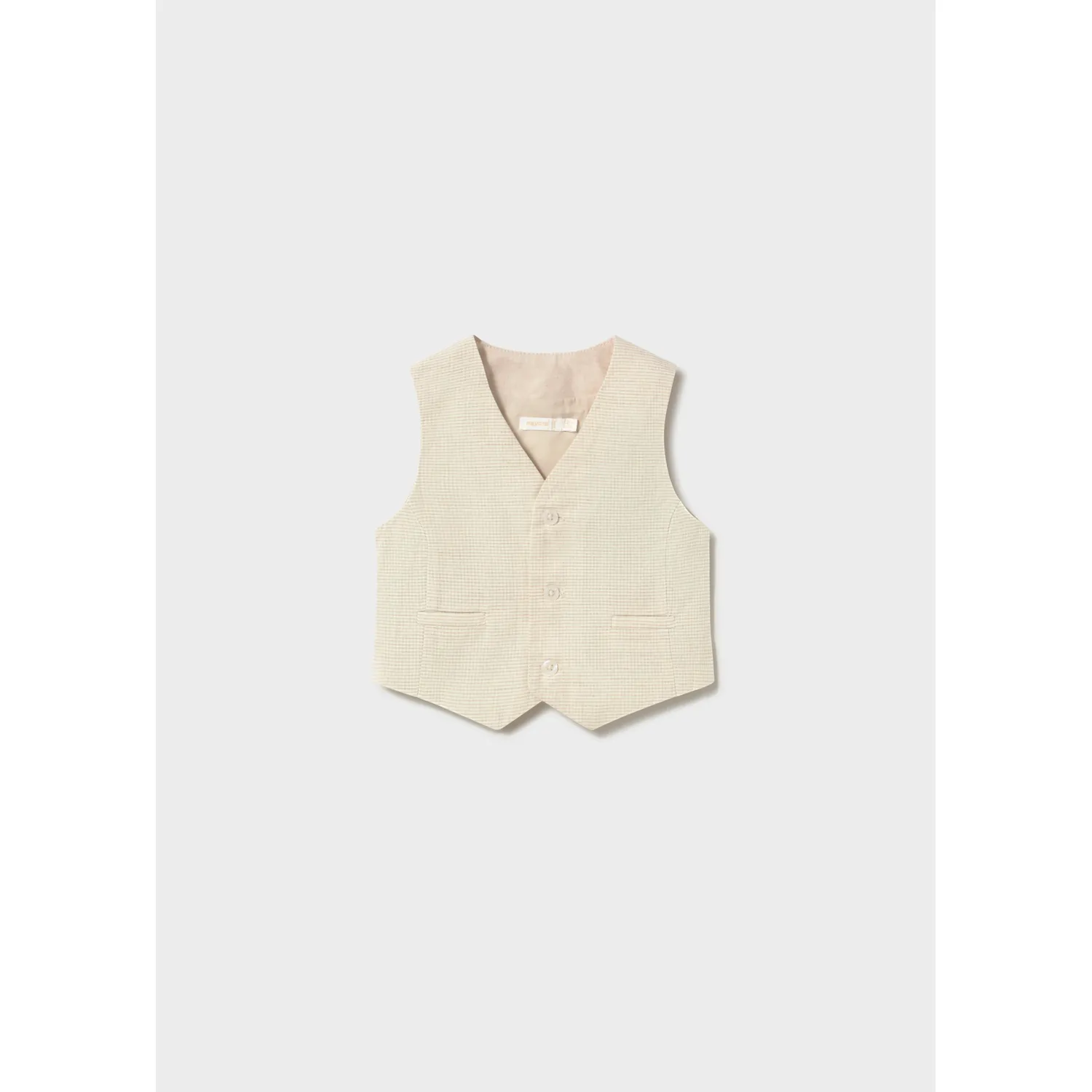 BEIGE VEST 3 BUTTON CLOSURE / 1312-016