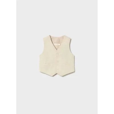 BEIGE VEST 3 BUTTON CLOSURE / 1312-016