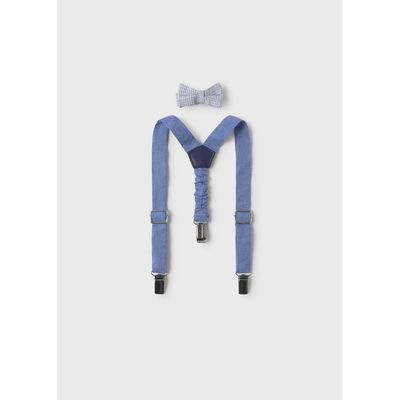 2PC CAPRI BLUE SUSPENDERS & BOWTIE / 10161-077