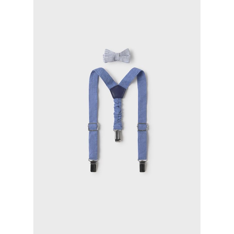 2PC CAPRI BLUE SUSPENDERS & BOWTIE / 10161-077