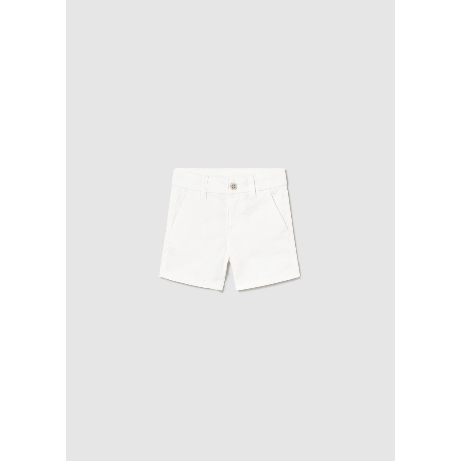 WHITE CHINO TWILL SHORTS / 207-028