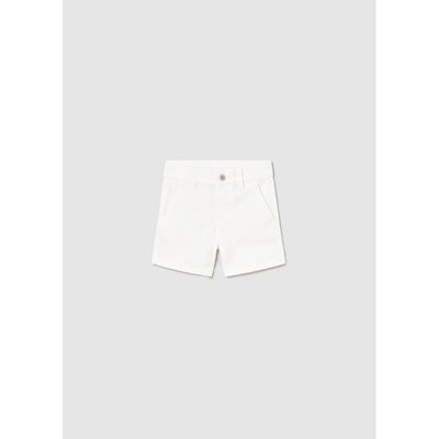 WHITE CHINO TWILL SHORTS / 207-028