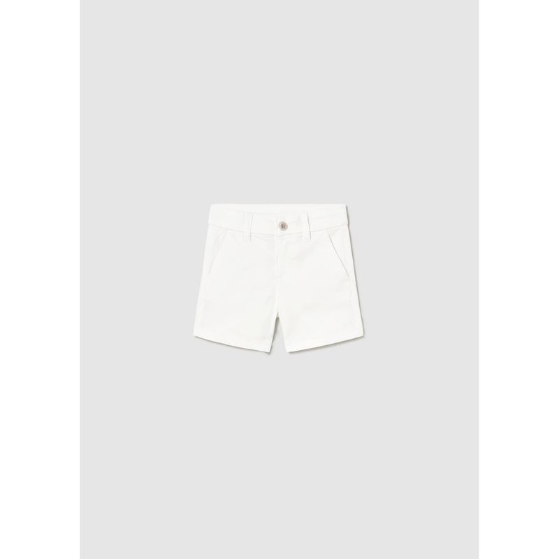 WHITE CHINO TWILL SHORTS / 207-028