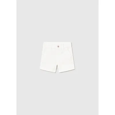 WHITE CHINO TWILL SHORTS / 207-028