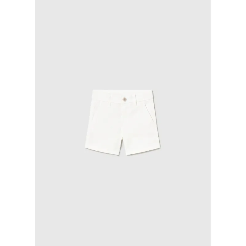 WHITE CHINO TWILL SHORTS / 207-028