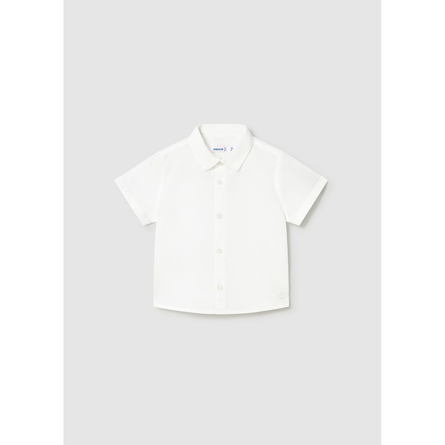 WHITE LINEN SHIRT SHORT SLEEVE / 1112-049