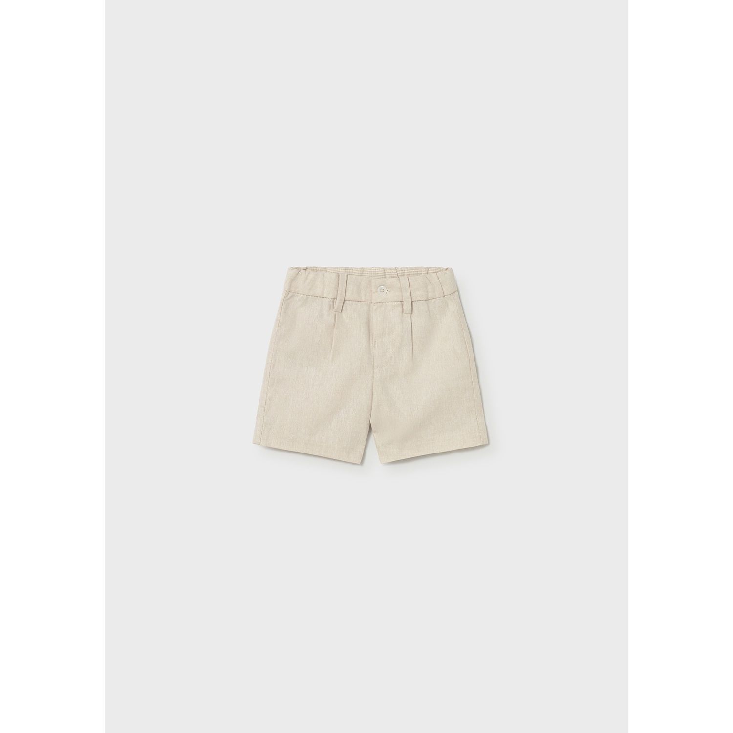 BEIGE LINEN BERMUDA SHORT / 1215-047