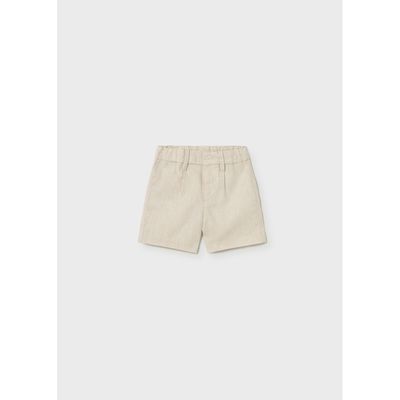 BEIGE LINEN BERMUDA SHORT / 1215-047