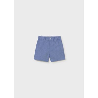 CAPRI BLUE LINEN SHORT / 1215-048