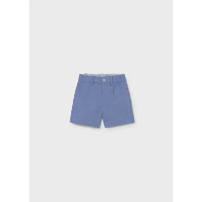 CAPRI BLUE LINEN SHORT / 1215-048