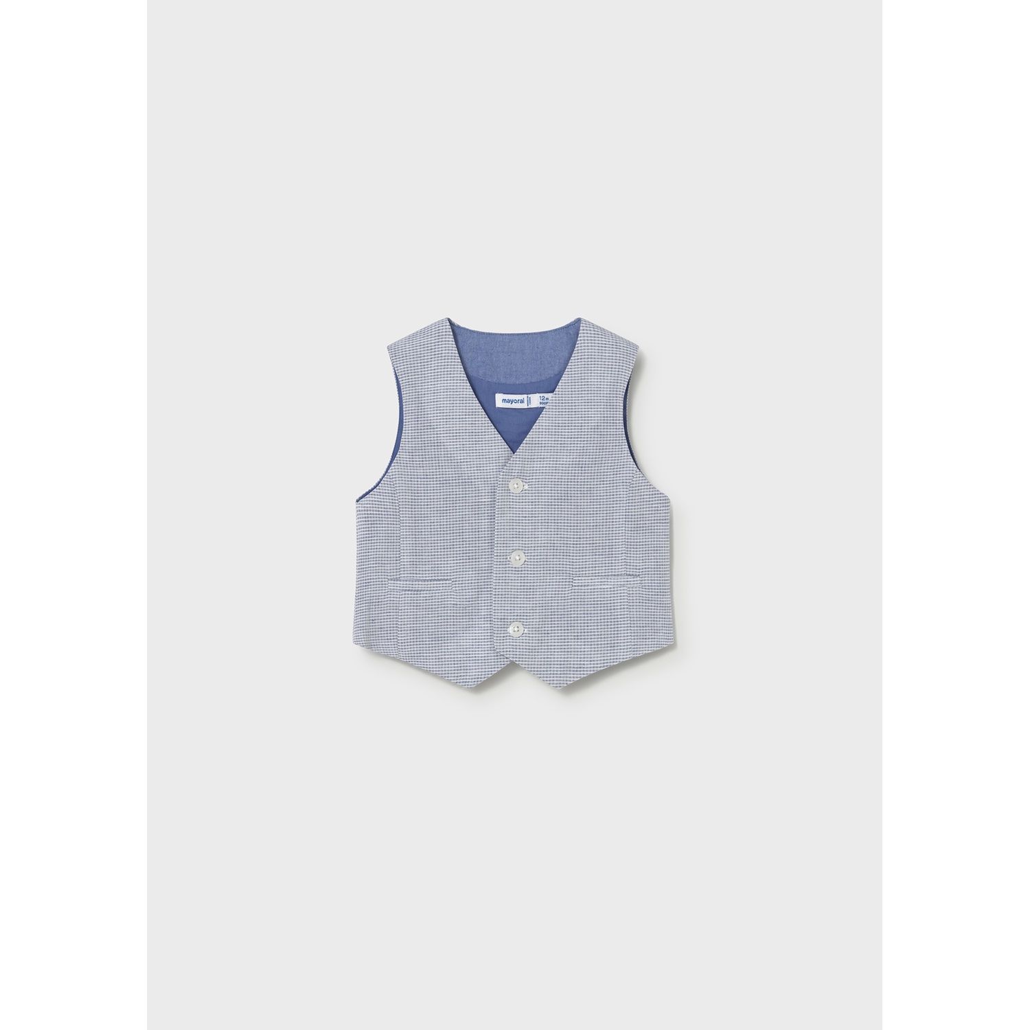 CAPRI BLUE VEST PATTERN FRONT / 1312-015