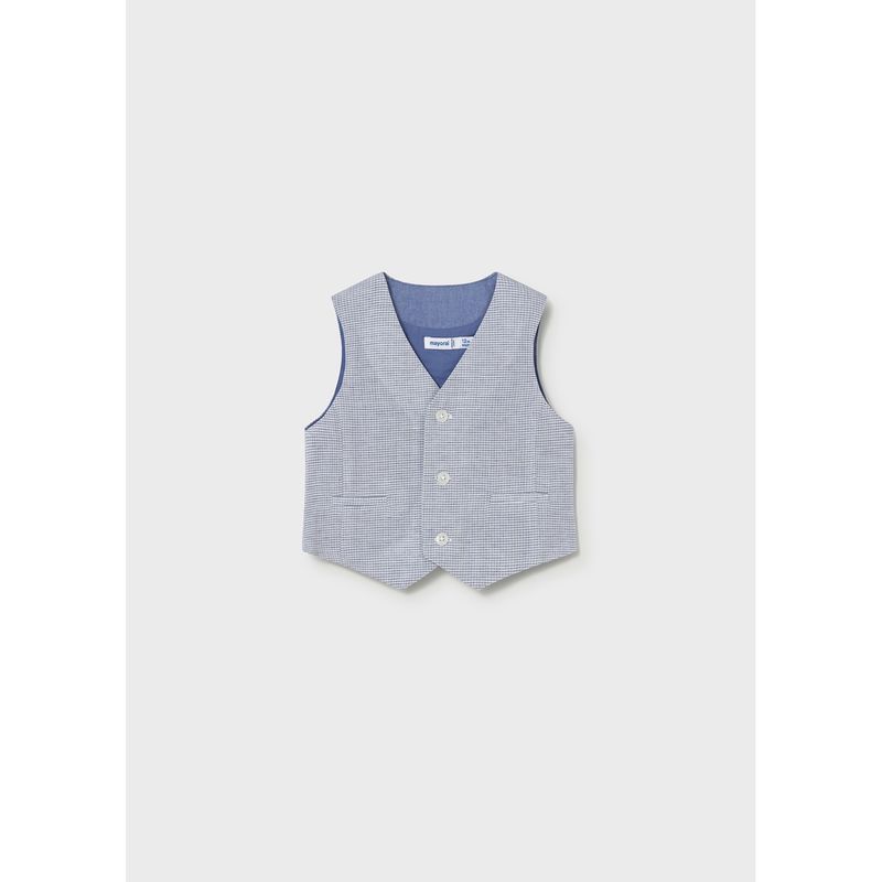 CAPRI BLUE VEST PATTERN FRONT / 1312-015