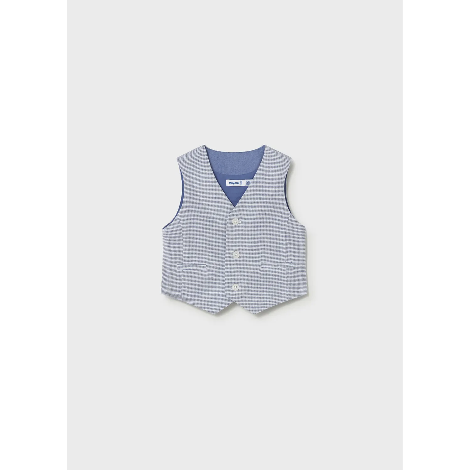 CAPRI BLUE VEST PATTERN FRONT / 1312-015
