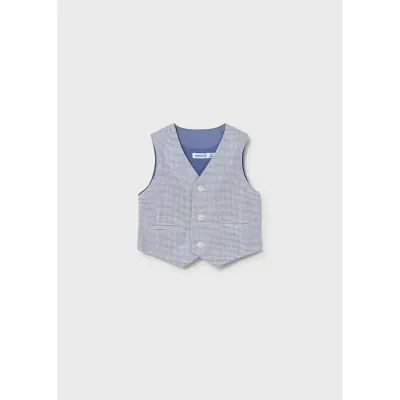 CAPRI BLUE VEST PATTERN FRONT / 1312-015
