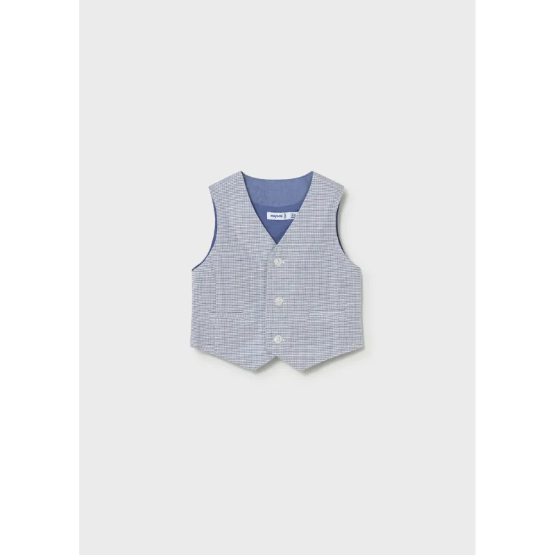 CAPRI BLUE VEST PATTERN FRONT / 1312-015