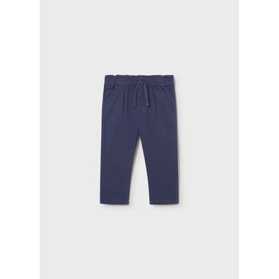 NAVY LINEN PANT CHINO RELAXED FIT / 1523-064