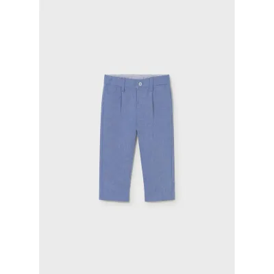 CAPRI BLUE LINEN PANT CHINO TAILORING / 1517-049
