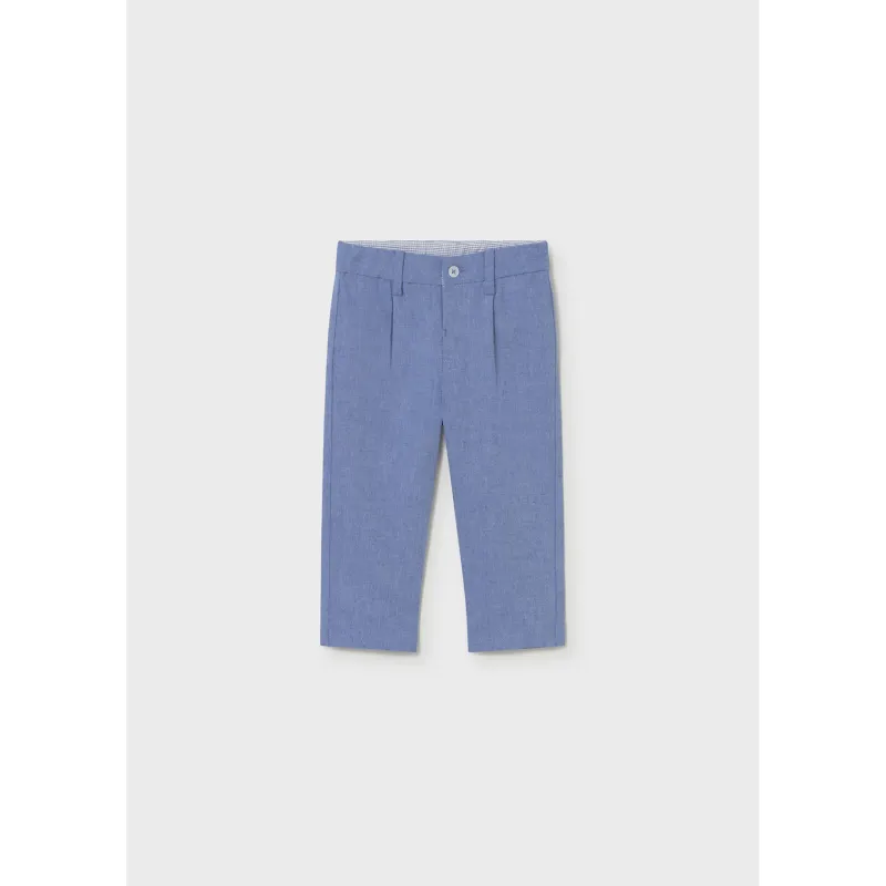 CAPRI BLUE LINEN PANT CHINO TAILORING / 1517-049