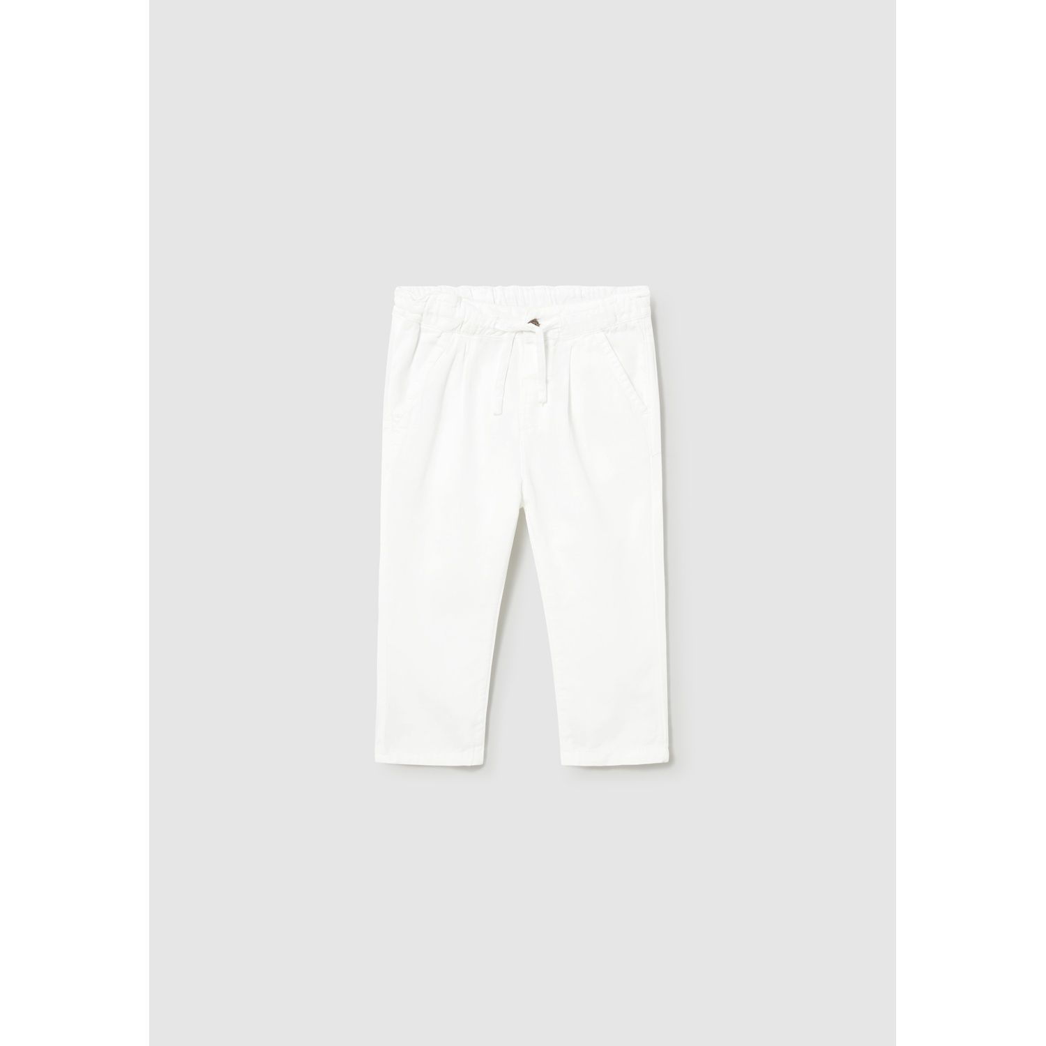 WHITE LINEN PANT CHINO RELAXED FIT / 1523-062