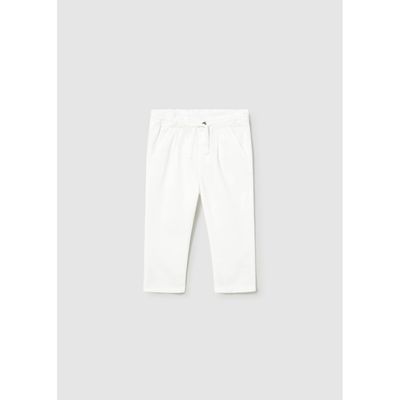 WHITE LINEN PANT CHINO RELAXED FIT / 1523-062