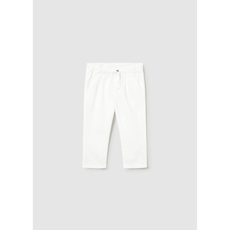 WHITE LINEN PANT CHINO RELAXED FIT / 1523-062