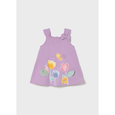 LILAC KNIT DRESS PRINTED FLOWERS / 1930-68