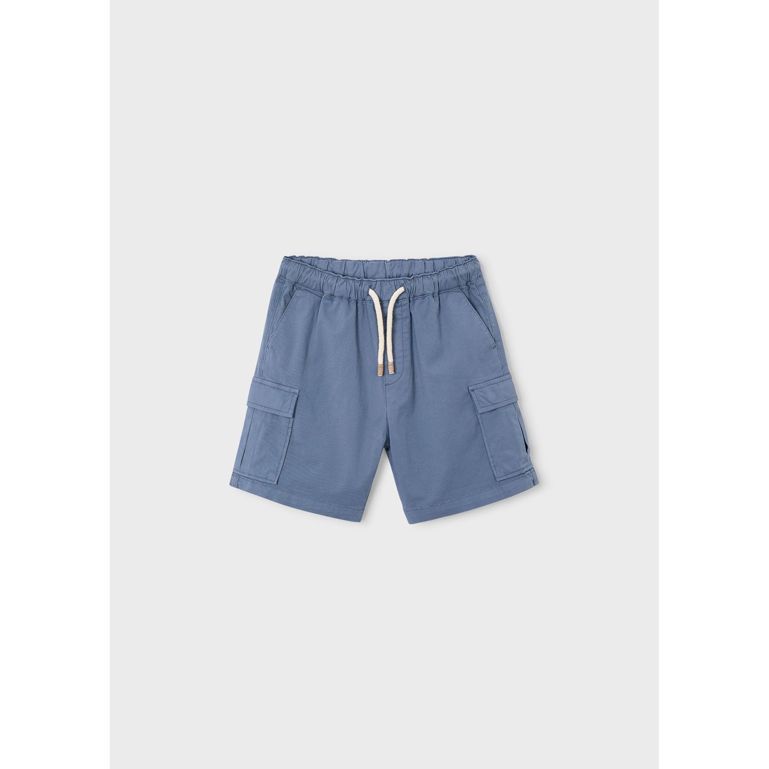 GREY BLUE CARGO SHORT CHINO ELASTIC WAIST / 6226-405