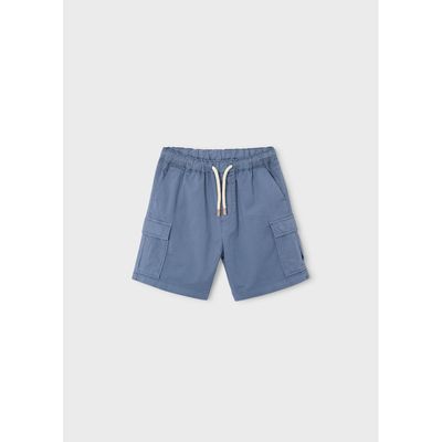 GREY BLUE CARGO SHORT CHINO ELASTIC WAIST / 6226-405