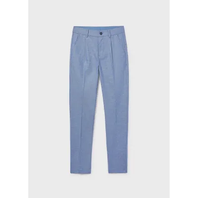 INDIGO BLUE LINEN PANT CHINO TAILORING / 6562-017
