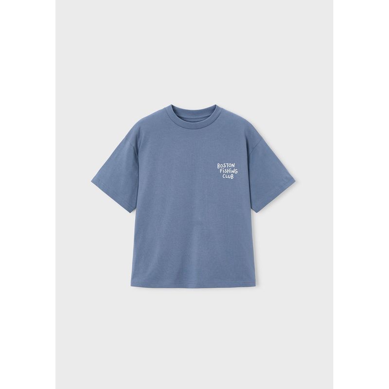 GREY BLUE TSHIRT SHORT SLEEVE FISHING CLUB / 6042-405