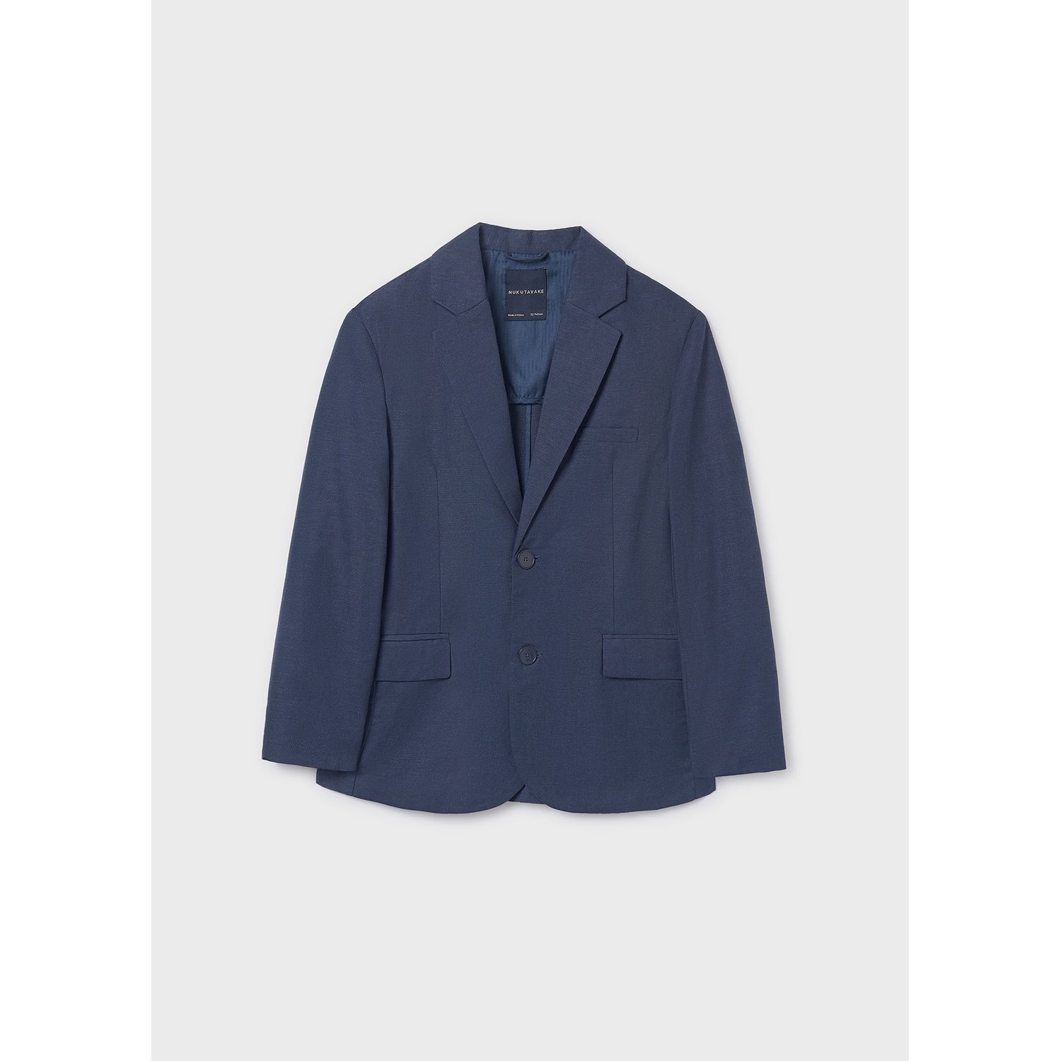 ALTANTIC BLUE LINEN JACKET 2 BUTTON / 6413-064